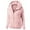Pink-01, variant on STETMN Women's Fleece Jacket Zipper Hooded Warm Coat Fall Winter Chunky Soft Clothing