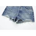 thumbnail image 3 of new summer women's fashionable, sexy, casual and versatile ripped edge denim shorts-picture color-M, 3 of 5