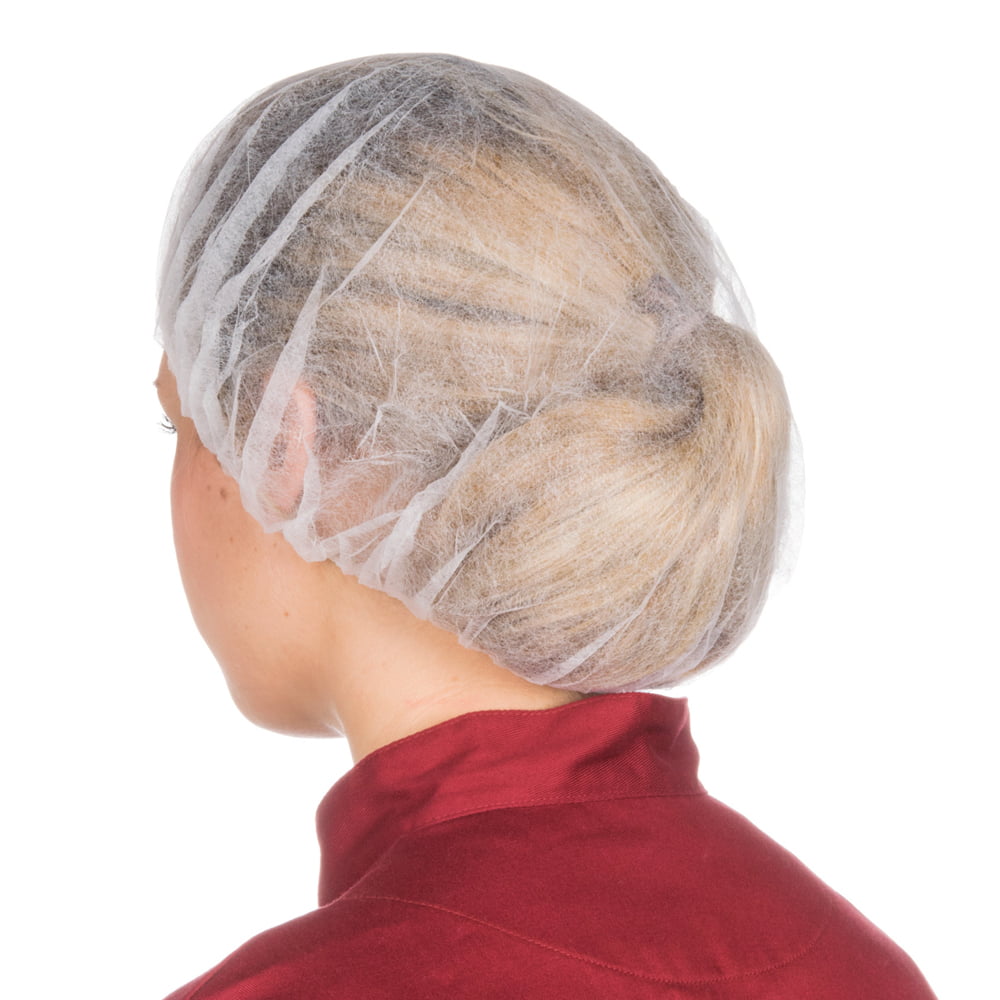 100x Disposable Hair Net Bouffant Cap For Kitchen Hospital Non Woven Head Cover 