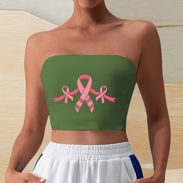 Tube Tops, Womens Printed Strapless Yoga Exercise Chest Wrap Pullover