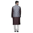thumbnail image 3 of Atasi Ensemble de Pyjama Kurta Churidar Ethnique avec Veste Nehru Imprimée pour Hommes, 3 of 3