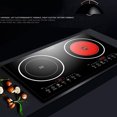 thumbnail image 6 of DERCLIVE Electric Ceramic Stove Induction Cooktop, Electric Stove 2 Burner Electric Burner Countertop Infrared Induction Cooker Home Cooktop Cooking Furnace, 6 of 10