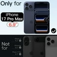 thumbnail image 2 of JETech Case for iPhone New Pro Max 6.9-Inch, Non-Yellowing Shockproof Phone Bumper Cover, Anti-Scratch Clear Back (Black), 2 of 5