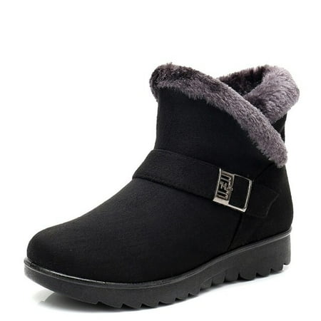 

Winter Snow Boots Women 2021 Thick Plush Warm Ankle Boots Women Zipper Soft Comfortable Outdoor Ankle Boots Mother Cotton Shoes
