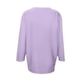 thumbnail image 4 of MHFRRA Women's Casual V-Neck Point Sleeve Slim Fit Long Sleeve Top Solid Color Tee Shirt for Everyday Comfort and Style, 4 of 4