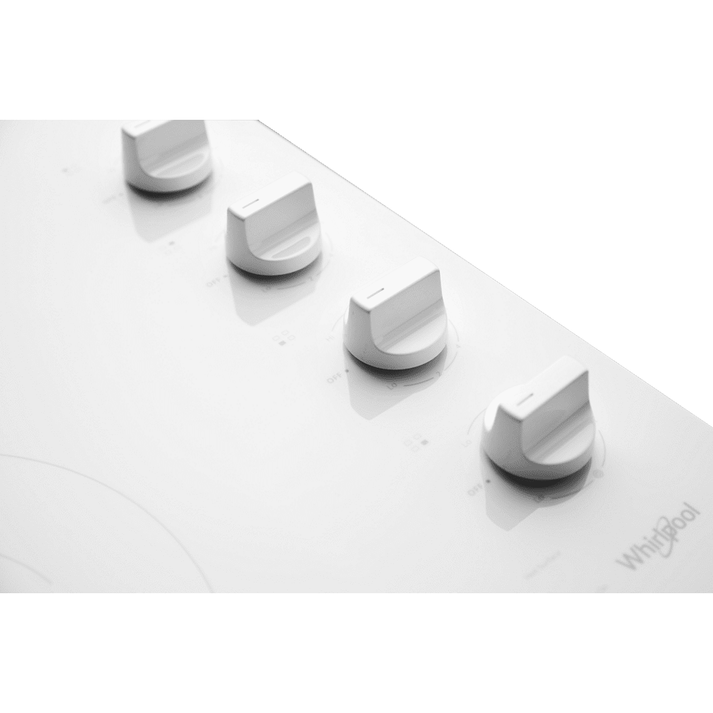 Whirlpool 30" electric cooktop in white