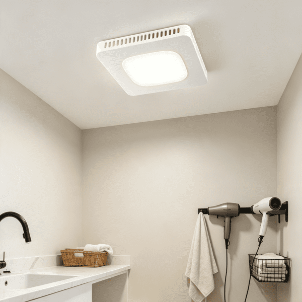 Bathroom Exhaust Fan, Low Noise All-Copper Motor, Energy-Saving Ceiling Ventilation Fan, No Attic Access Required, Easy Ceiling Installation