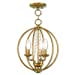 thumbnail image 3 of Livex Lighting 40913-48 Mini Lustre Convertible/monture de Plafond, Feuille d'Or Antique, 3 of 3