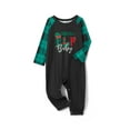 thumbnail image 5 of Elippeo Family Matching Christmas Pajamas, Letter  Elf Boot Print Long-Sleeved Round Neck Tops + Plaid Pattern Trousers Sleepwear, 5 of 10