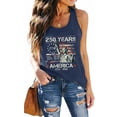 thumbnail image 5 of Stralyhd July 4th Celebration Women's Tank Tops American Flag Shirt 250th Anniversary Usa Flag Tank Tops Sleeveless Scoop Neck 1776-2026 Shirts Navy S, 5 of 7