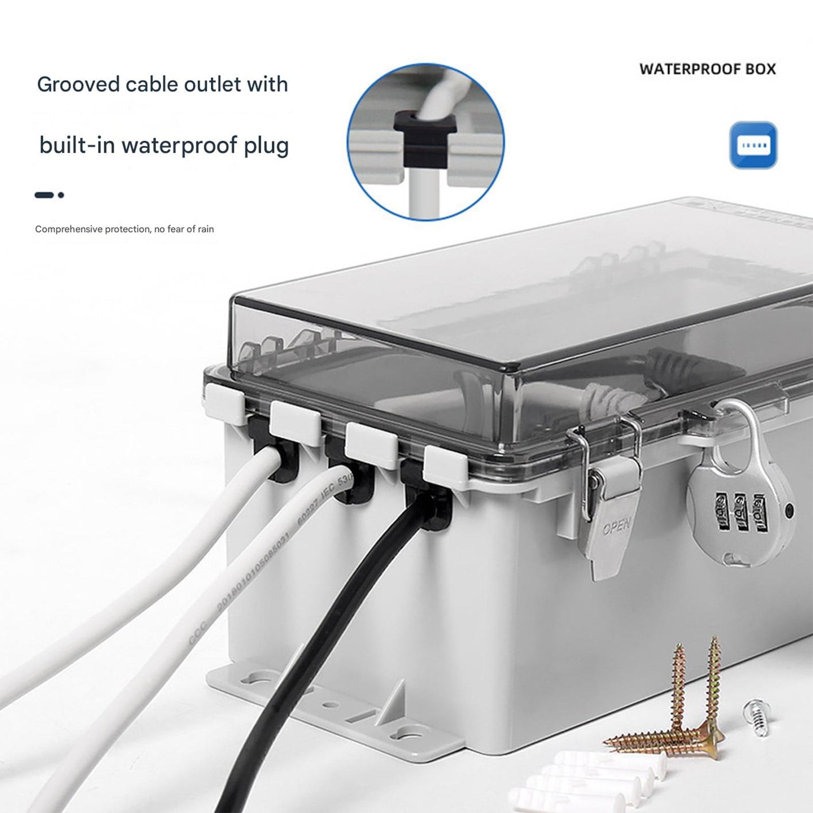Plastic Waterproof Connection Cable Power Case Junction Box Indoor Wire Shell Outdoor Electrical Connection Box