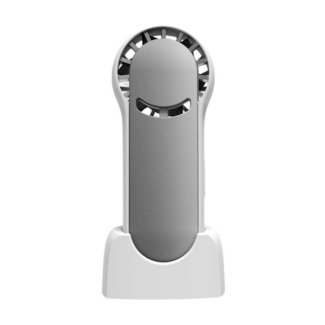 Ventilador de escritorio, ventilador de mano, carga USB con 3 velocidades, ideal para viajes y camping, y de bajo ruido. Blanco