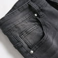 thumbnail image 6 of YLSDL Men's Skinny Fit Hip Hop Streetwear Trousers Straight Fit Jeans Comfy Stretch Denim Pants Distressed Washed Denim Pants Dark Gray XXL, 6 of 8