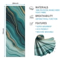 thumbnail image 2 of Teal Gold Marble Pattern Hot Yoga Mat Towel Non Slip for Hot Yoga - Quick-Drying Yoga Mat Cover with 4 Corner Pockets with Travel Bag - Hot Yoga Towel Non Slip 74"x26", 2 of 6