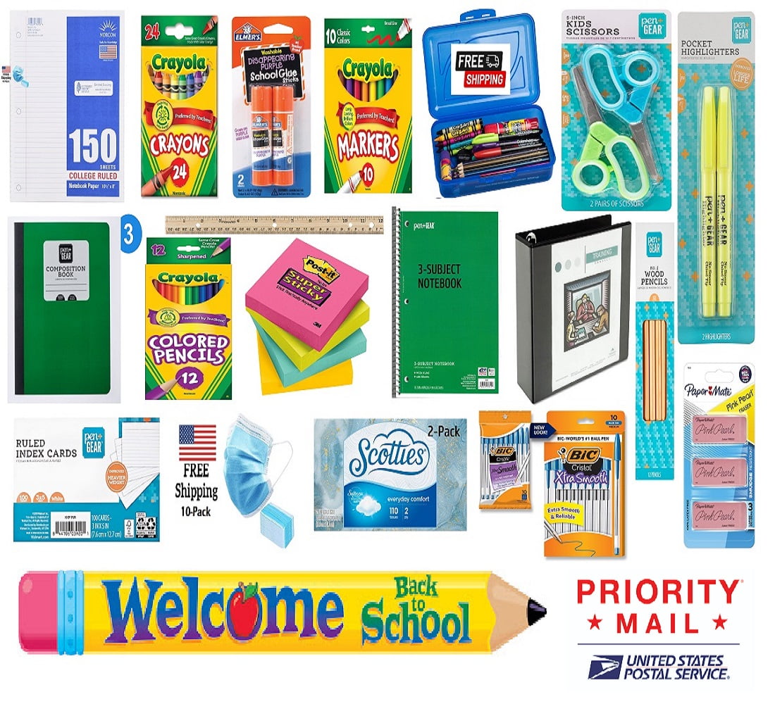 Back to School Supplies Essential Bundle Elementary Secondary 1st 12th