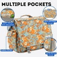 thumbnail image 6 of J World Women'S Thomas 16" Messenger Bag With Laptop Sleeve For School And Travel, Retro Bloom, 6 of 7