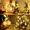 thumbnail image 3 of Deago Christmas Lights Snowflake String Lights 20 Ft 40 LED Fairy Lights Battery Operated Waterproof for Xmas Garden Patio Bedroom Party Decor Indoor Outdoor Celebration Lighting (Warm Color), 3 of 8