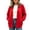 Red, variant on Edvintorg Coats for Women Fleece Long Sleeve Open Front Loose Casual Jacket with Pockets Clothes for Women S-2XL Green
