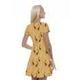 thumbnail image 2 of Women’s A Line Giraffe Summer Dress, Retro Triangle Arrangement, Cross Wrap V Neck, 6 Sizes, by Ambesonne, 2 of 2