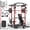 Power Cage-Red/WB08 Home Package (230LBS Plates & Cable Accessories ), variant on Mikolo Power Rack Cage, Weight Rack with Cable Crossover Machine,Multi-Function Squat Rack with Weight Bench, J Hooks,Dip Bars and Landmine for Home Gym (Red combo)