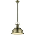 thumbnail image 1 of Beaumont Lane Large Steel Pendant in Aged Brass, 1 of 4