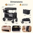 thumbnail image 6 of HARPPA Wagon Stroller for 2 Kids with 5-Point Harness, Bench Seat, Outdoor Toddler Stroller, Black, 6 of 8