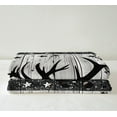 thumbnail image 2 of Elk Deer Blanket 90"x90" Western Texas Star Throw Blanket,Moose Reindeer Black Silhouette Fleece Blanket Woodland Animal Pine Trees Blanket,Grey Lodge Cabin Vintage Rustic Farmhouse Western Decor, 2 of 4
