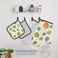 thumbnail image 5 of Star and Various Planet 5 Pcs Kitchen Set Heat Resistant Oven Mitts and Non-Slip Pot Holders with Adjustable Cooking Apron, 5 of 6
