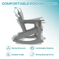 thumbnail image 3 of FODINGHILL Outdoor Rocking Chair，HDPE All Weather Adirondack Rocking Chair For Indoor，Balcony，Garden，Porch，Grey, 3 of 8