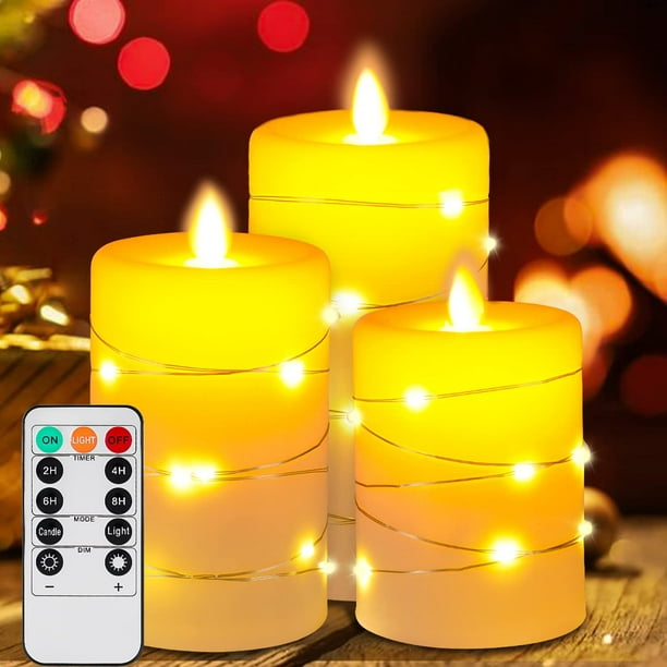 Outdoor Flameless Color Changing Candle Pillar w/ Remote - Melted