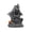 A, variant on YingYouFu Light Up Halloween Skull House Resin Ornament, Illuminated Pumpkin Ghost Mini Cabin Statue, Spooky Tabletop Decor Figurine for Layout, Living Room, Halloween Holiday Display
