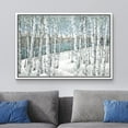thumbnail image 2 of wall26 Framed Canvas Print Wall Art White Birch Tree Forest in Winter Landscape Nature Plants Digital Art Realism Rustic Landscape Colorful Cool for Living Room, Bedroom, Office - 16"x24" W, 2 of 5