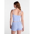 thumbnail image 3 of No Boundaries Ruffle Tank Top and Shorts Sleep Set, 2-Piece, Women's XS-XXL, 3 of 5