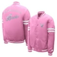 thumbnail image 3 of Girls Youth Starter  Pink Milwaukee Bucks Fashion Script Full-Snap Varsity Jacket, 3 of 3