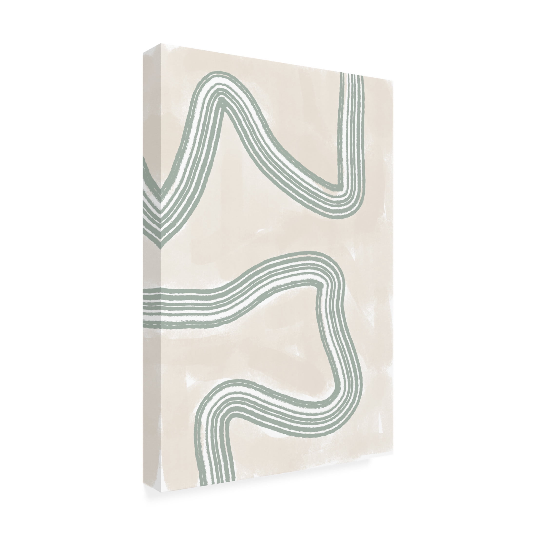 Canvas Wall Art - uplusmestudio 'Abstracto Twist' Wall Art for Living Room, Bedroom, or Office Décor by Trademark Fine Art - 16 x 24 Inches