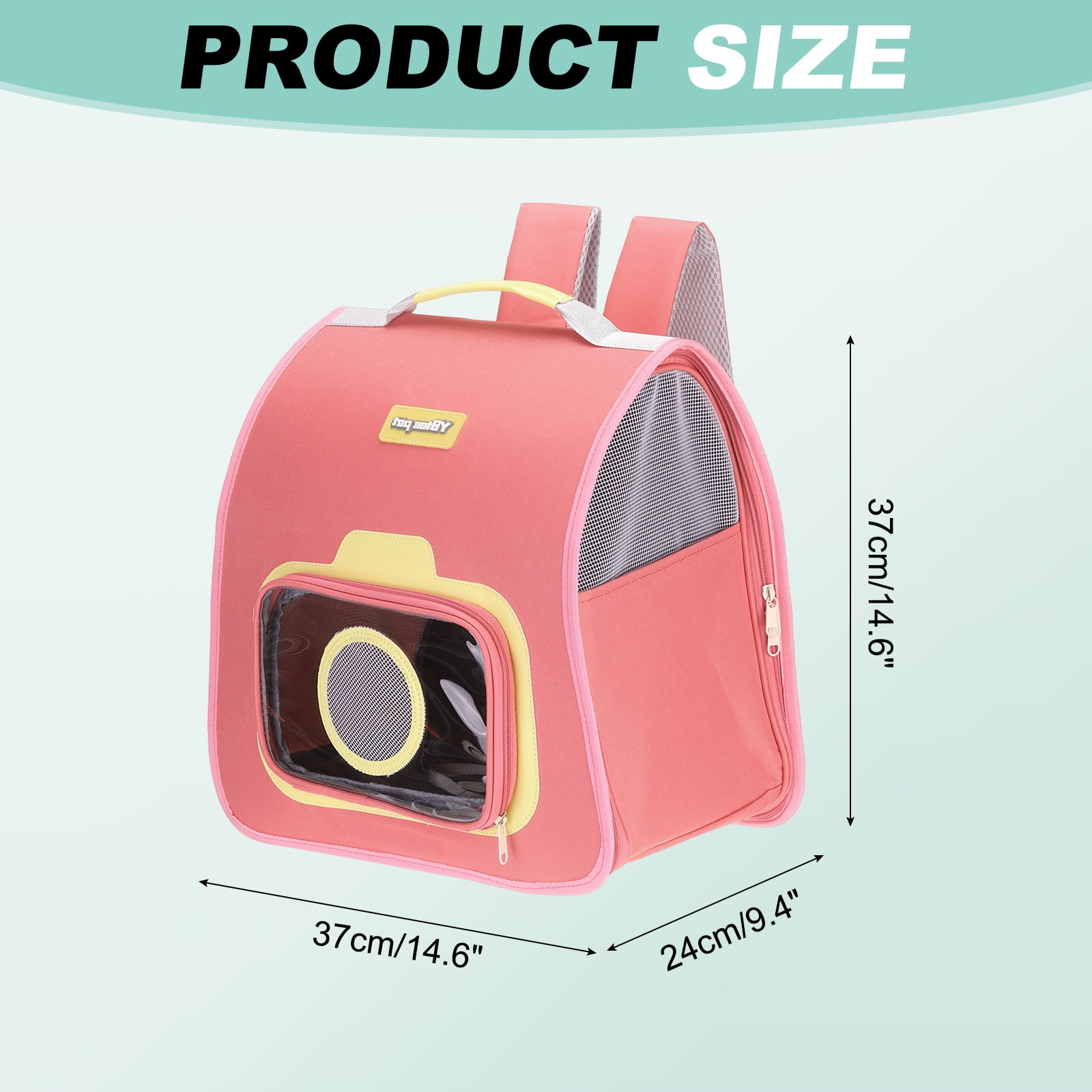 Cat Backpack Carrier, Large Space & Foldable, Breathable Pet Hiking Travel Backpack Pink