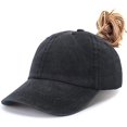 thumbnail image 4 of ShenMo Black-Washed Cotton Women's Baseball Cap, 4 of 4