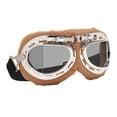 thumbnail image 3 of Gafas de motocicleta a prueba de polvo, antivaho, a prueba de arena, resistencia al impacto, gafas de montar vintage para montañismo, ciclismo, senderismo, marco amarillo con lente gris, 3 of 10