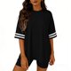 thumbnail image 1 of Eres Más Que una Camisa de Puntuación de Prueba, Blusa de Manga Larga de Ajuste Seco con Pantalones de Cintura Elásticos, 1 of 5