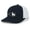Navy/White, variant on North Carolina Flag Filled State Outline With Deer Mesh Back Trucker Hat-Navy/White
