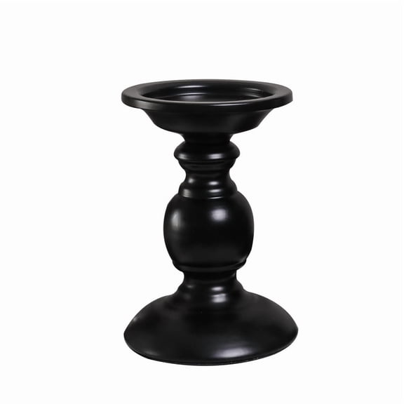 Black Metal Candle Holders for Pillar Candles Halloween Decorations - Rustic Farmhouse Style Candlestick Holders Centerpieces for Home Decor, Wedding Anniversary, Party, Housewarming Gifts