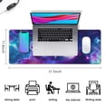 thumbnail image 5 of Stellar Gaming Experience with Large Dazzling Galaxy Mouse Pad – Non-Slip Rubber Base, Stitched Edges Keyboard Mat & Desk Pad, 31.5x11.8in, 5 of 7