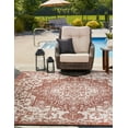 thumbnail image 2 of Rugs.com Jill Zarin Outdoor Collection Rug – 13' Square Rust Red Flatweave Rug Perfect For Living Rooms, Kitchens, Entryways, 2 of 7