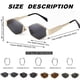 thumbnail image 5 of Lentes de Sol SDINM Hexágono Retro de Metal Dorado para Mujer, 5 of 7