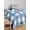 SteelBlue, variant on Navy Blue Check Table Cloth, Farmhouse Buffalo Plaid Blue Waterproof Tablecloth for Rectangle Tables, Reusable Washable Fabric Table Cover for Restaurant Kitchen Dining Tables 60"x84"
