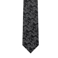 thumbnail image 5 of Jacob Alexander Men's Woven Bold Vine Pattern Slim 2.5 inch Width Neck Tie - Black, 5 of 7