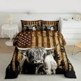 thumbnail image 2 of Castle Fairy 2-Piece Twin Comforter Set with Highland Cow Flag Design, 2 of 8