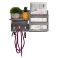 thumbnail image 3 of DUCIHBA Key & Mail Holder for Wall - Rustic Wood Single Floating Shelf - Weathered Gray, 16.5" W x 4.5" D x 9.75" H, Holds 10lbs, 3 of 7