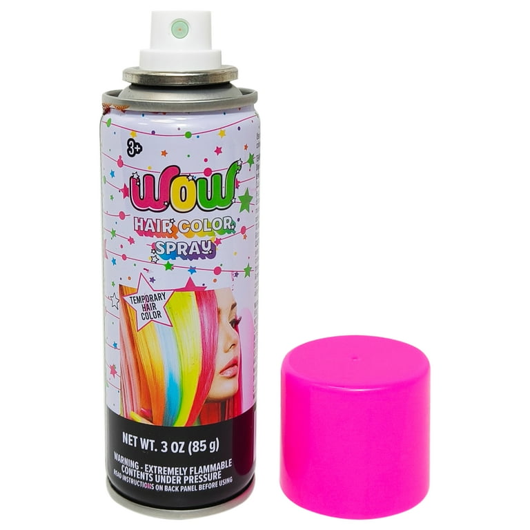 Wow Temporary Hair Color Spray, Fluorescent Pink