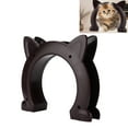 thumbnail image 4 of Luocute Puerta Interior de la Puerta de Gato, Puerta de Plástico en Forma de Cátea de Mascotas Atraviesa la Puerta Con Patrón de Huesos de, 4 of 7